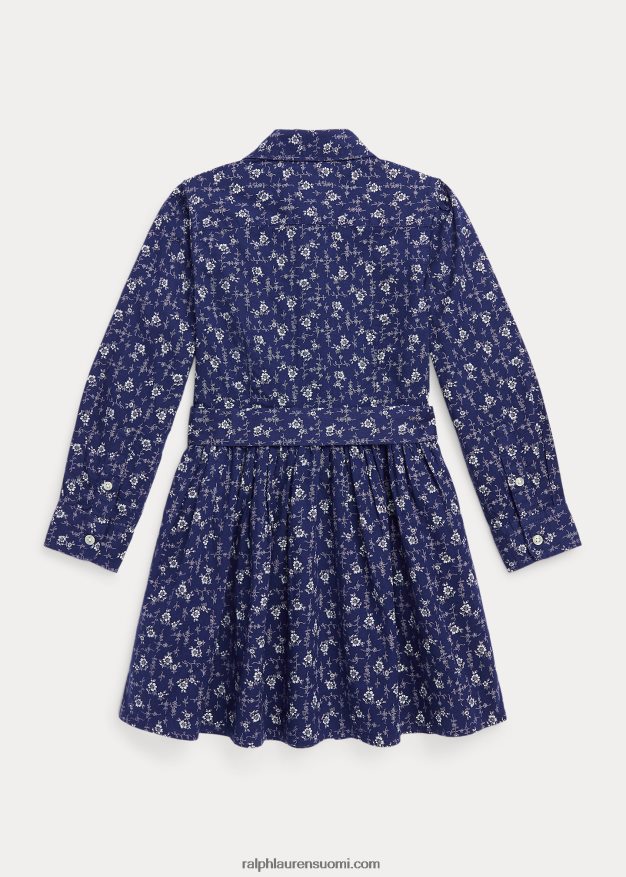 Ralph Lauren lapset kukkapuuvillainen paitamekko 0Z24ZR7412 madelyn kukkainen