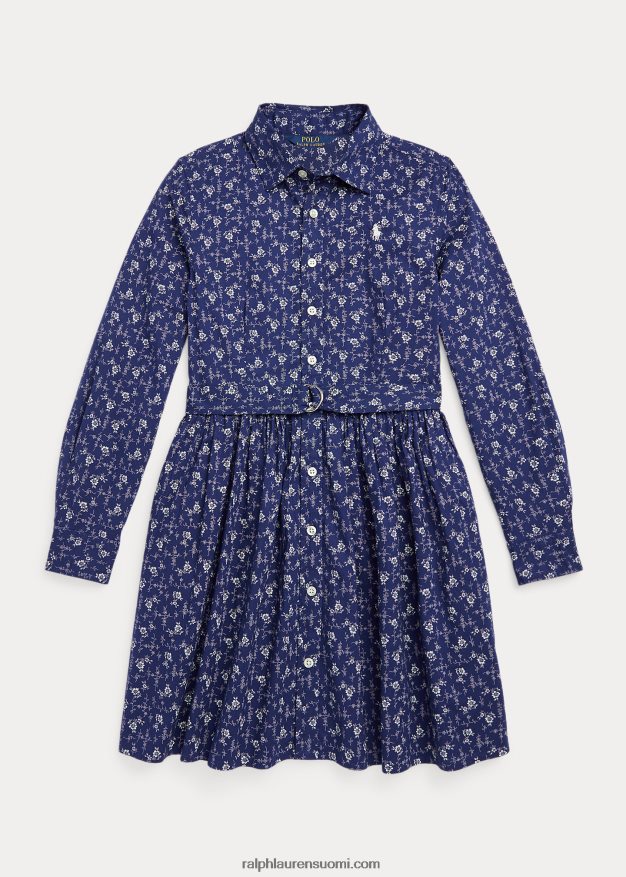 Ralph Lauren lapset kukkapuuvillainen paitamekko 0Z24ZR7577 madelyn kukkainen