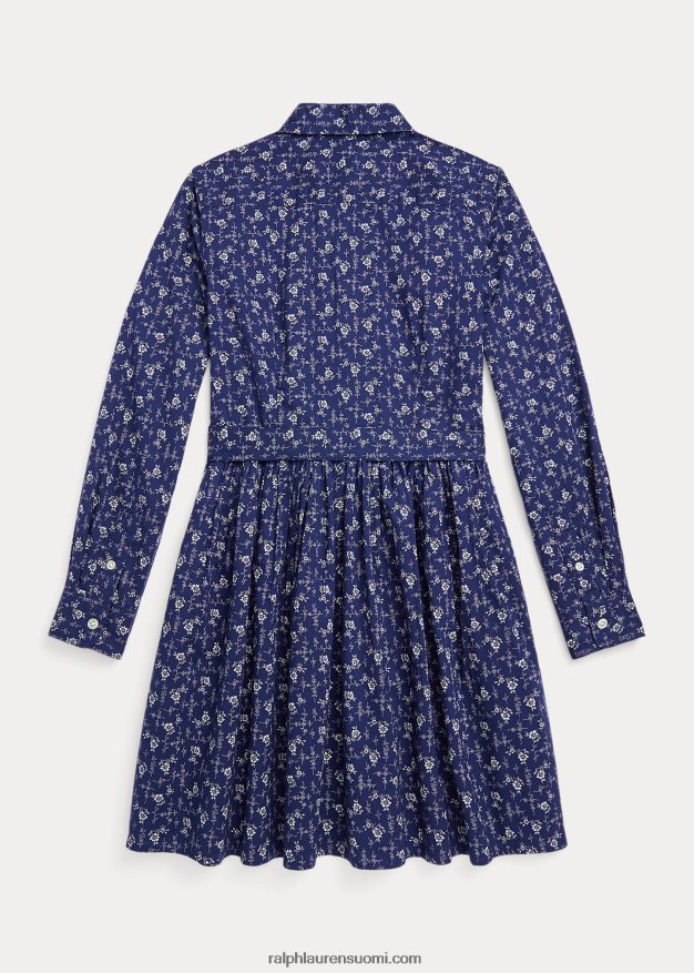 Ralph Lauren lapset kukkapuuvillainen paitamekko 0Z24ZR7577 madelyn kukkainen