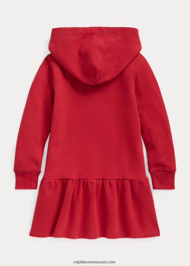 Ralph Lauren lapset logollinen fleece-hupparimekko 0Z24ZR7410 Chili