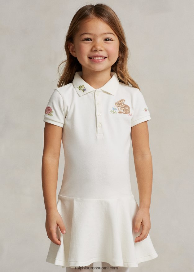 Ralph Lauren lapset pupu stretch mesh poolomekko 0Z24ZR6729 kannenpesuaine valkoinen