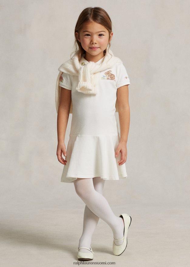 Ralph Lauren lapset pupu stretch mesh poolomekko 0Z24ZR6729 kannenpesuaine valkoinen