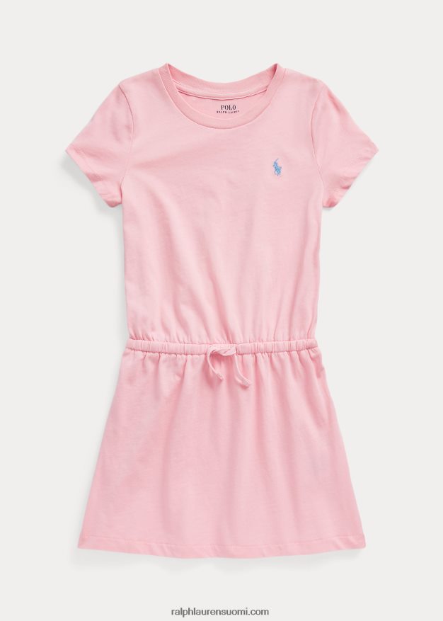 Ralph Lauren lapset puuvillajersey t-mekko 0Z24ZR7355 karmelin pinkki