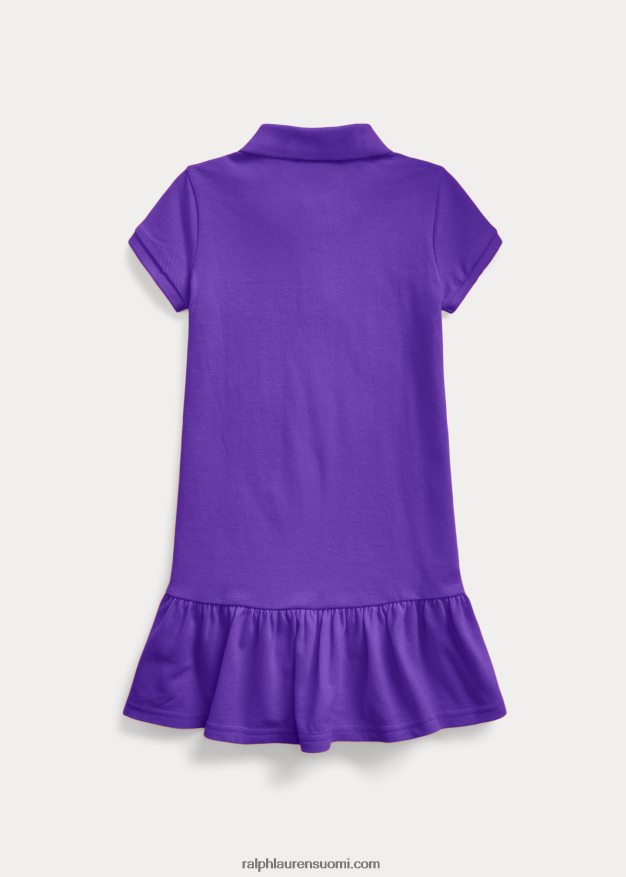 Ralph Lauren lapset puuvillaverkkomainen poolomekko 0Z24ZR6769 chalet violetti