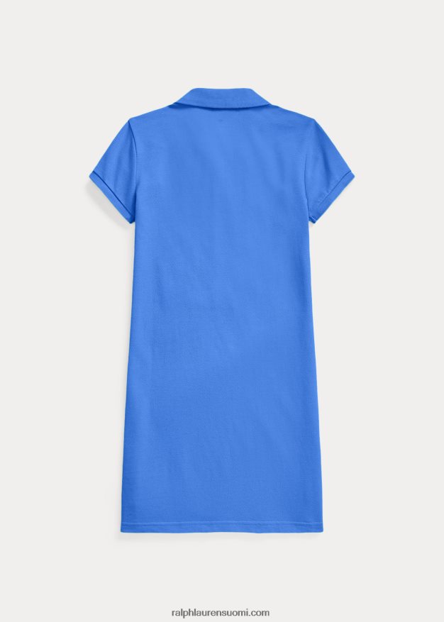 Ralph Lauren lapset puuvillaverkkomainen poolomekko 0Z24ZR7011 uusi iiriksen sininen