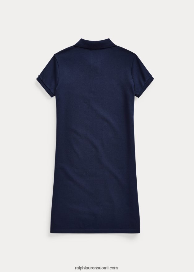 Ralph Lauren lapset puuvillaverkkomainen poolomekko 0Z24ZR7020 newportin laivasto