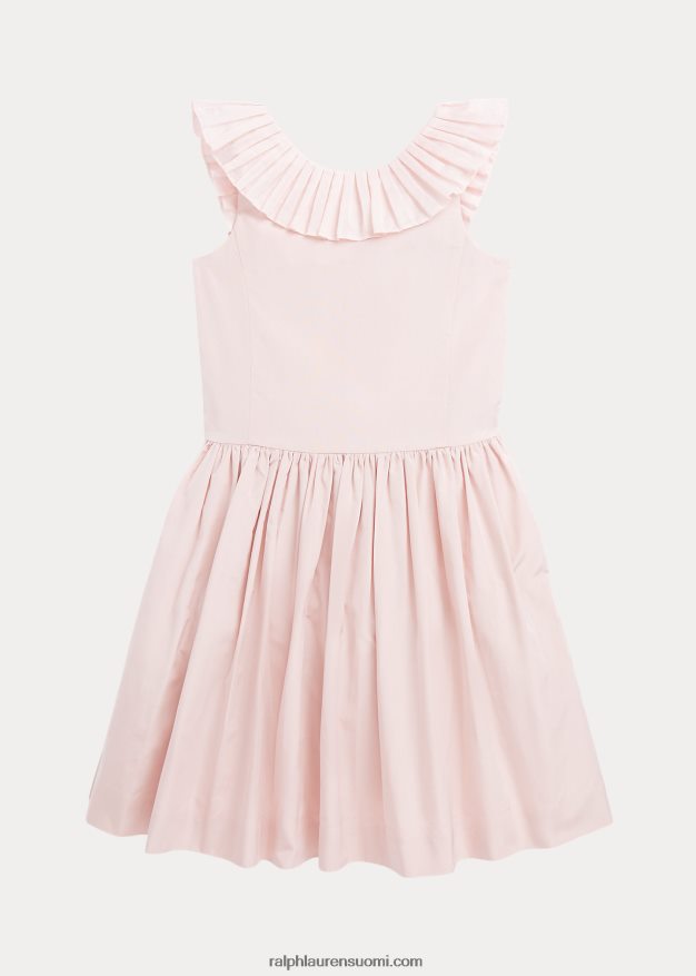 Ralph Lauren lapset röyhelöinen Mulberry-silkkisekoitusmekko 0Z24ZR7369 vaaleanpunainen