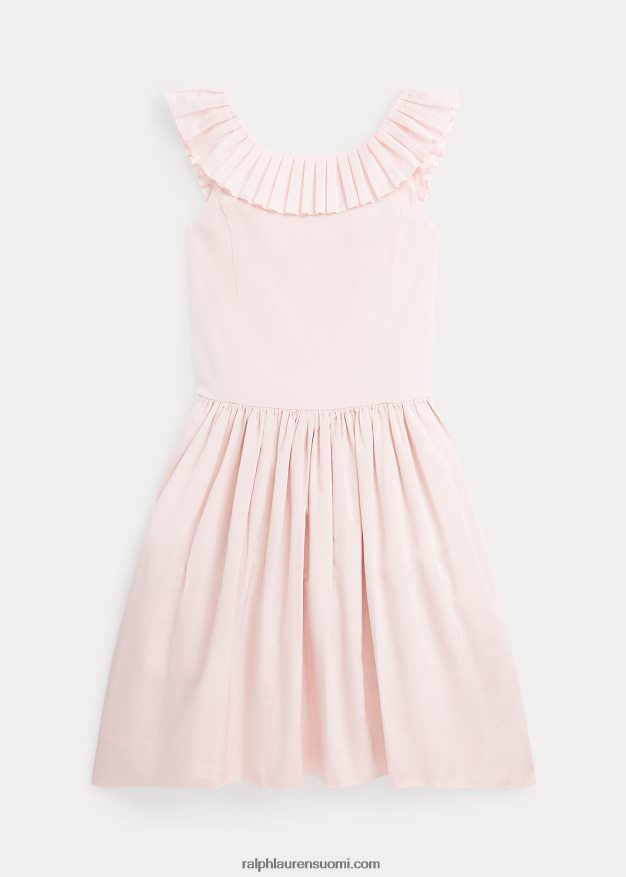 Ralph Lauren lapset röyhelöinen Mulberry-silkkisekoitusmekko 0Z24ZR7521 vaaleanpunainen