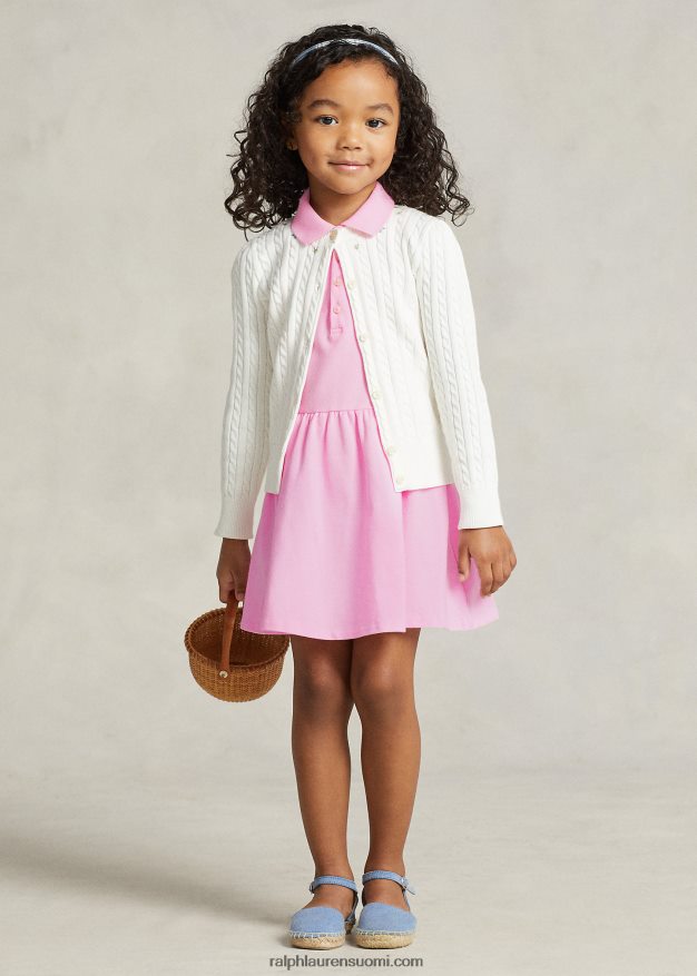 Ralph Lauren lapset stretch mesh poolomekko 0Z24ZR6716 karmelin pinkki