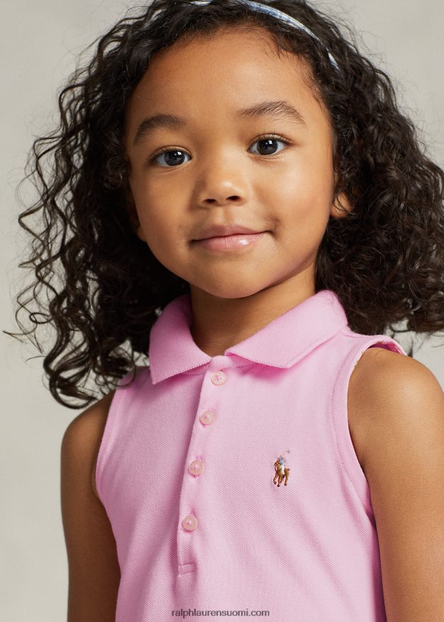 Ralph Lauren lapset stretch mesh poolomekko 0Z24ZR6716 karmelin pinkki