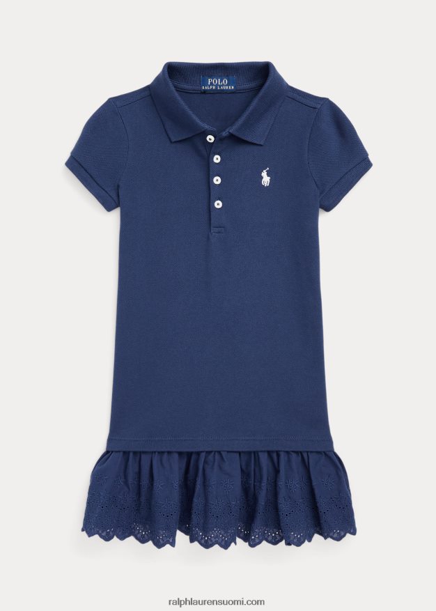 Ralph Lauren lapset venyttävä silmukkamekko 0Z24ZR7394 maalaismainen laivasto