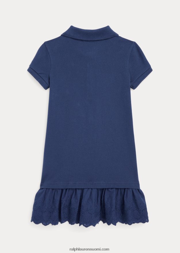 Ralph Lauren lapset venyttävä silmukkamekko 0Z24ZR7394 maalaismainen laivasto