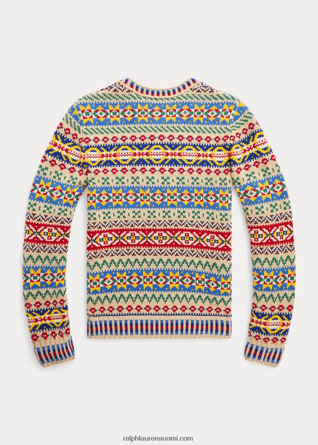 Ralph Lauren lapset Fair Isle -puuvillasekoitepusero 0Z24ZR6010 multi fairisle