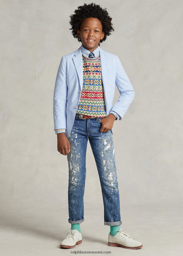 Ralph Lauren lapset Fair Isle -puuvillasekoitepusero 0Z24ZR6010 multi fairisle