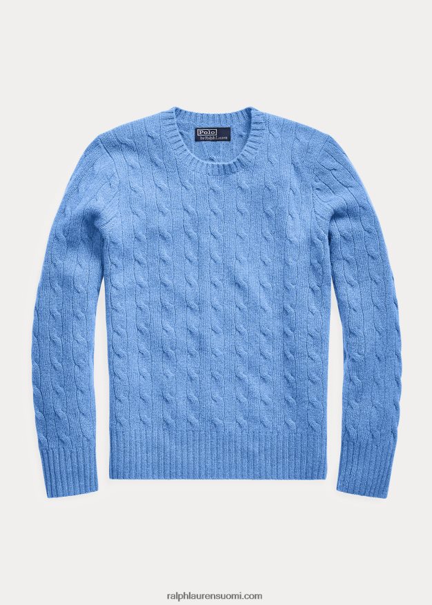 Ralph Lauren lapset ikoninen kaapelineulottu kashmirpusero 0Z24ZR6212 uusi litchfield sininen
