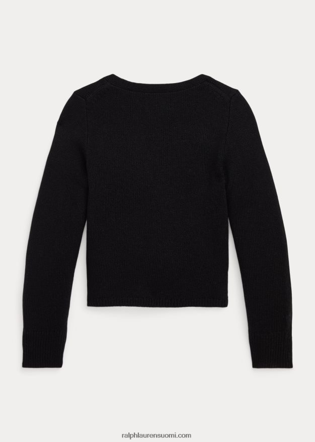 Ralph Lauren lapset kääre villapaita 0Z24ZR7462 musta