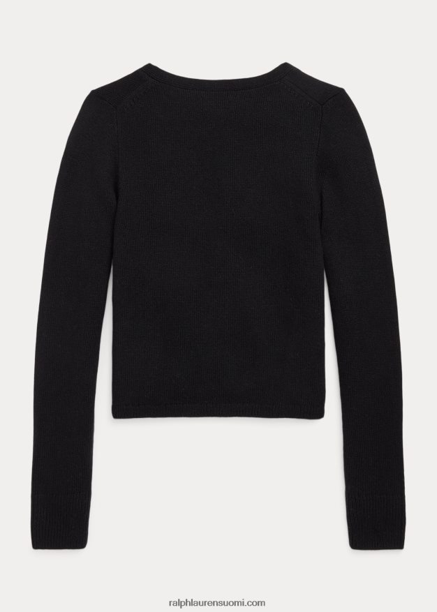 Ralph Lauren lapset kääre villapaita 0Z24ZR7621 musta