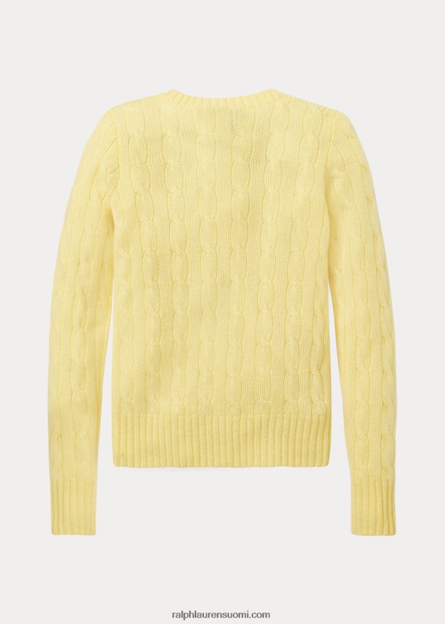 Ralph Lauren lapset kaapelineulottu kashmir villapaita 0Z24ZR7195 beekman keltainen