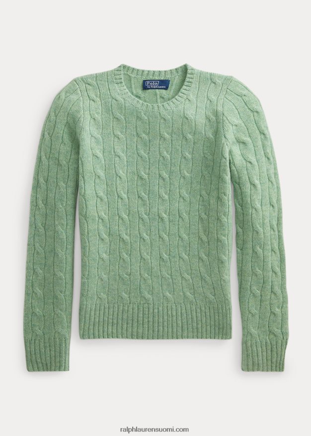 Ralph Lauren lapset kaapelineulottu kashmir villapaita 0Z24ZR7197 meri Vaahto