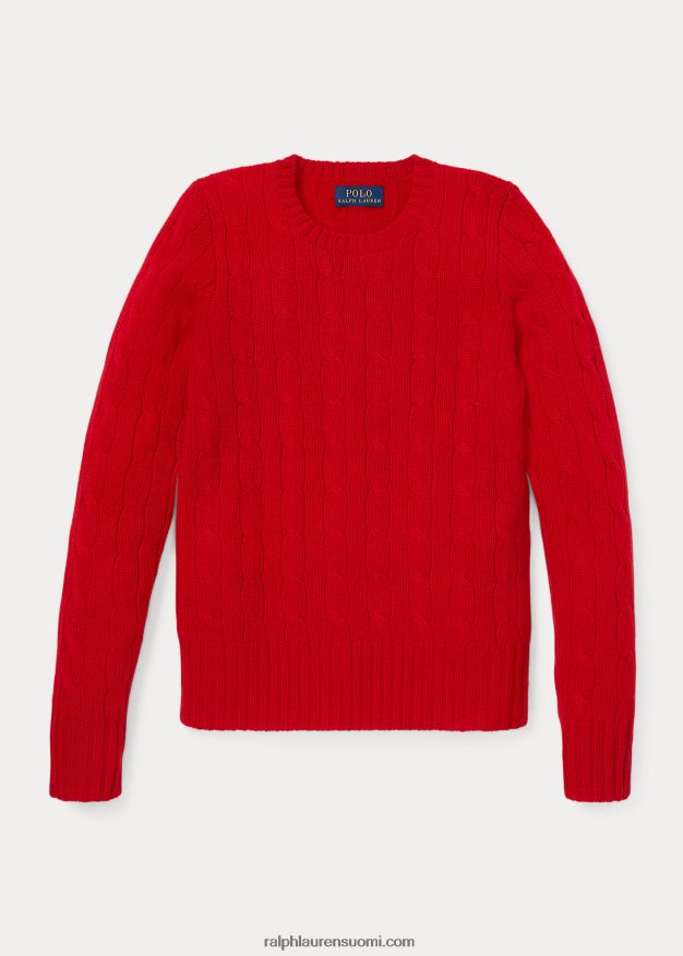 Ralph Lauren lapset kaapelineulottu kashmir villapaita 0Z24ZR7201 Rl 2000 punainen