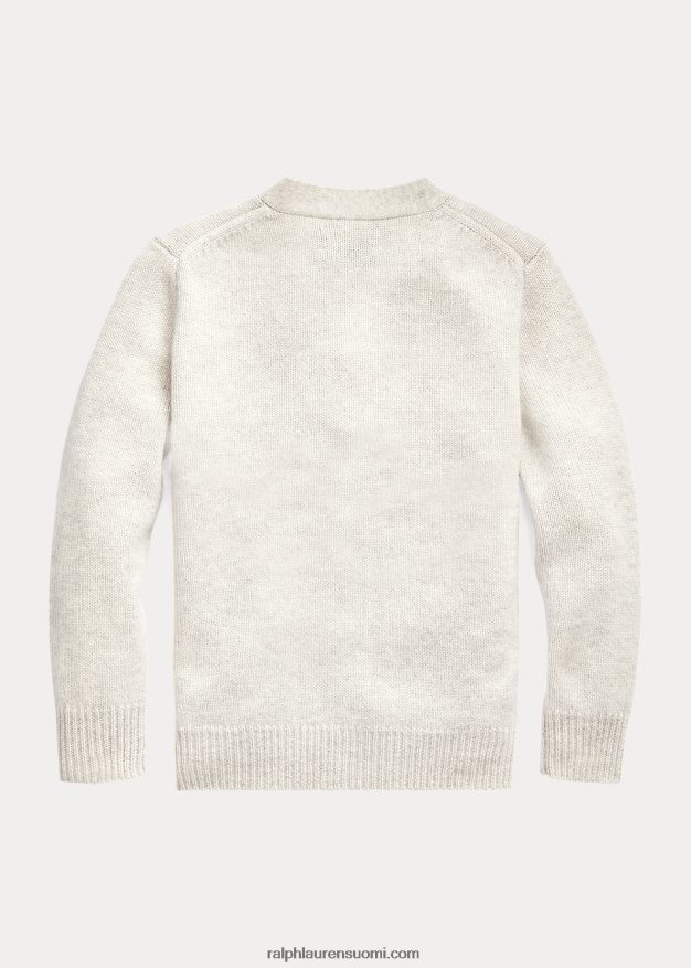 Ralph Lauren lapset kashmir v-pääntie neuletakki 0Z24ZR5934 vaaleanharmaa kanerva