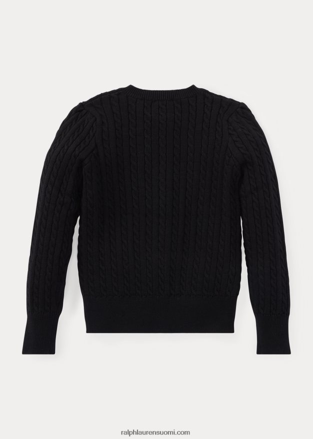 Ralph Lauren lapset minikaapeli puuvillaneuletakki 0Z24ZR6936 musta