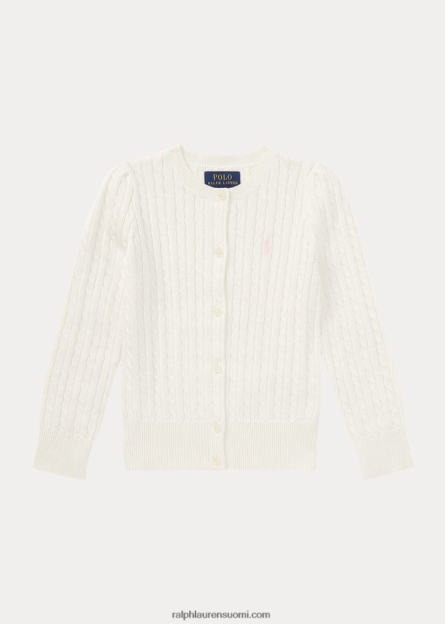 Ralph Lauren lapset minikaapeli puuvillaneuletakki 0Z24ZR6938 lämmin valkoinen