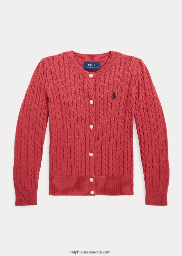 Ralph Lauren lapset minikaapeli puuvillaneuletakki 0Z24ZR6940 Chili