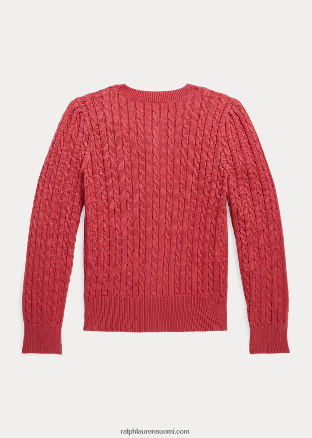 Ralph Lauren lapset minikaapeli puuvillaneuletakki 0Z24ZR6940 Chili