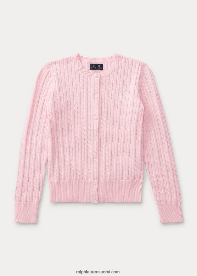 Ralph Lauren lapset minikaapeli puuvillaneuletakki 0Z24ZR7240 vaaleanpunainen