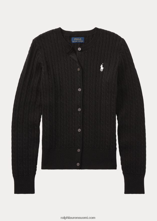 Ralph Lauren lapset minikaapeli puuvillaneuletakki 0Z24ZR7242 musta