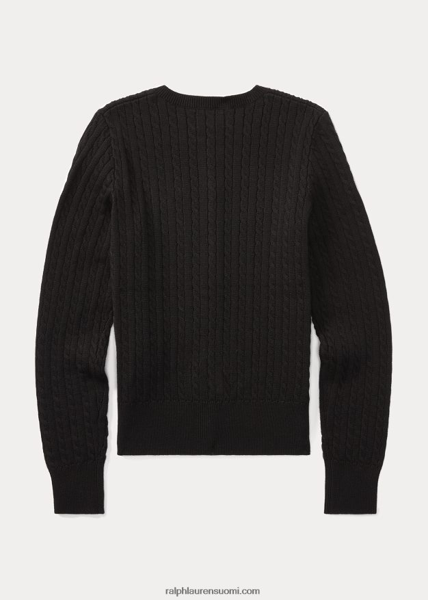 Ralph Lauren lapset minikaapeli puuvillaneuletakki 0Z24ZR7242 musta