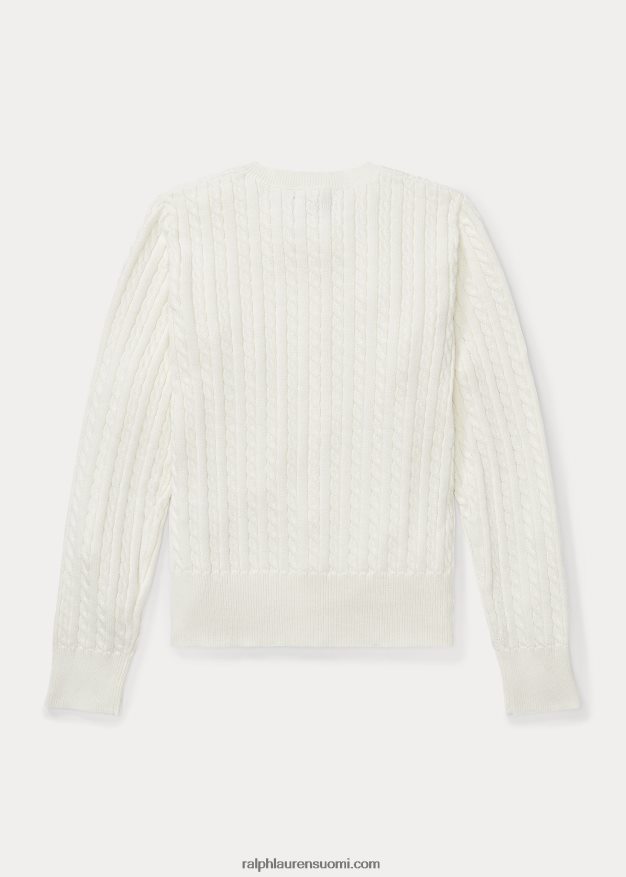 Ralph Lauren lapset minikaapeli puuvillaneuletakki 0Z24ZR7243 lämmin valkoinen