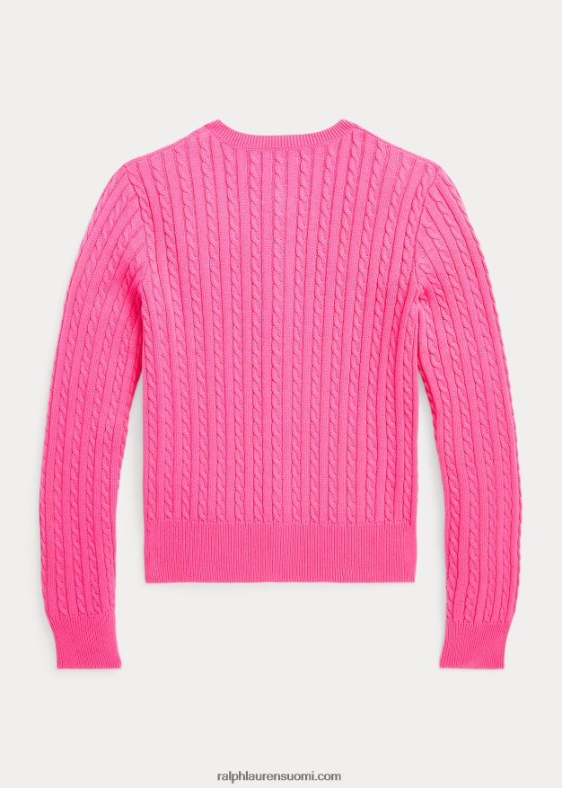 Ralph Lauren lapset minikaapeli puuvillaneuletakki 0Z24ZR7244 aavikon pinkki