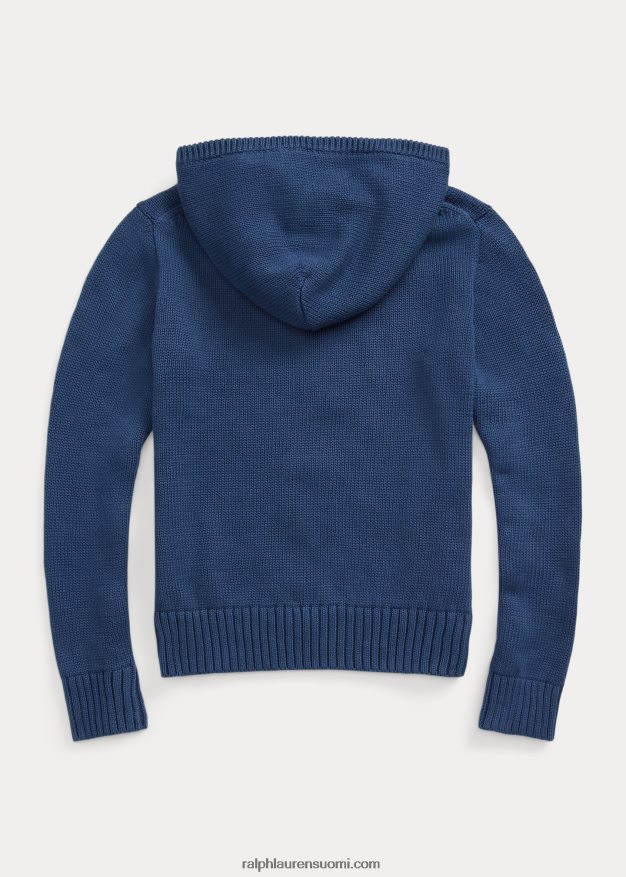 Ralph Lauren lapset polo bear hupullinen puuvillapusero 0Z24ZR7494 maalaismainen sininen