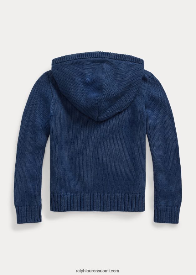 Ralph Lauren lapset polo bear hupullinen puuvillapusero 0Z24ZR9990 maalaismainen sininen