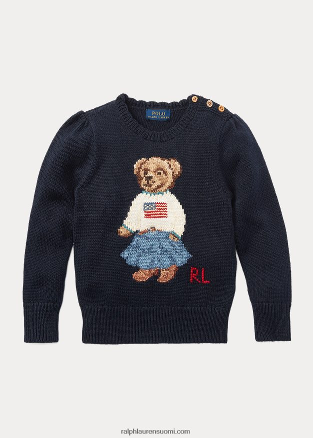 Ralph Lauren lapset poolo bear puuvillapusero 0Z24ZR6930 metsästäjä laivasto