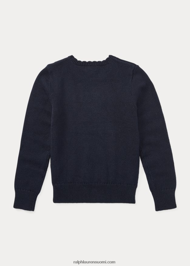 Ralph Lauren lapset poolo bear puuvillapusero 0Z24ZR7237 metsästäjä laivasto