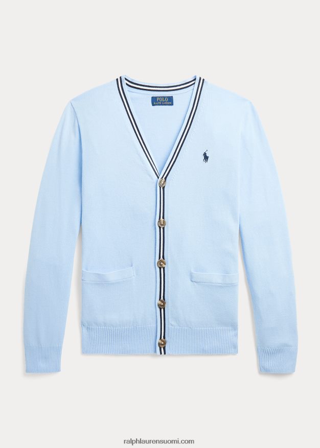 Ralph Lauren lapset puuvillainen v-pääntie neuletakki 0Z24ZR9865 rl navy multi