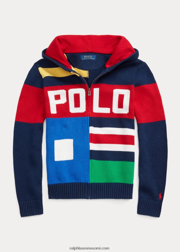 Ralph Lauren lapset täysvetoketjullinen värillinen puuvillapusero 0Z24ZR6557 hienostunut navy multi