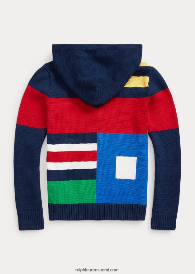 Ralph Lauren lapset täysvetoketjullinen värillinen puuvillapusero 0Z24ZR6557 hienostunut navy multi