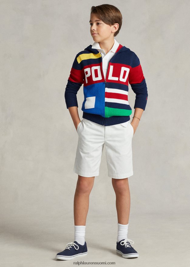 Ralph Lauren lapset täysvetoketjullinen värillinen puuvillapusero 0Z24ZR6557 hienostunut navy multi