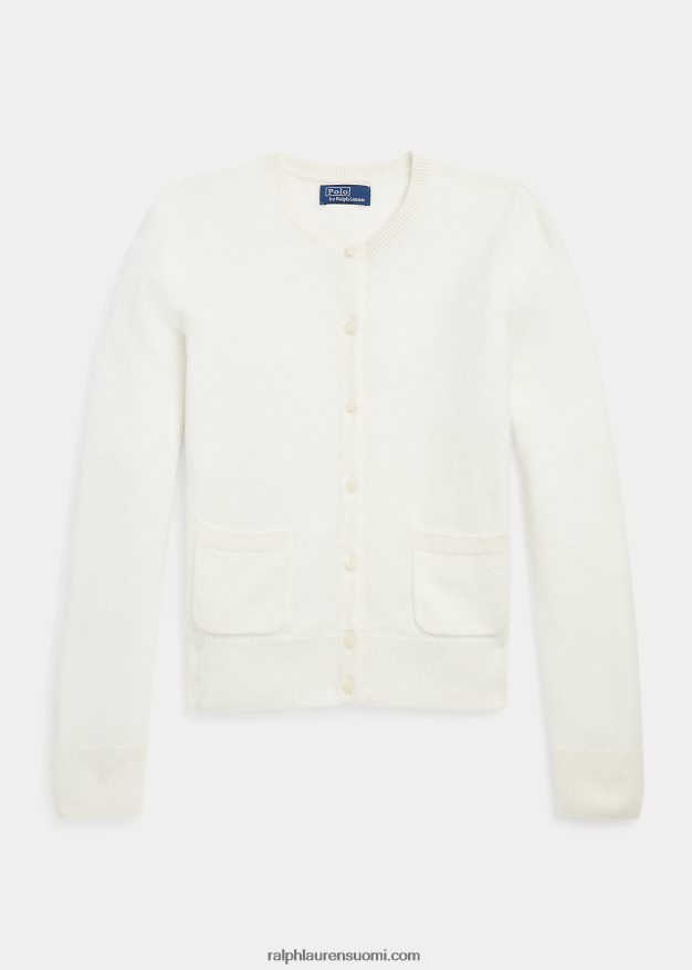 Ralph Lauren lapset tasku-kashmir neuletakki 0Z24ZR7207 lämmin valkoinen