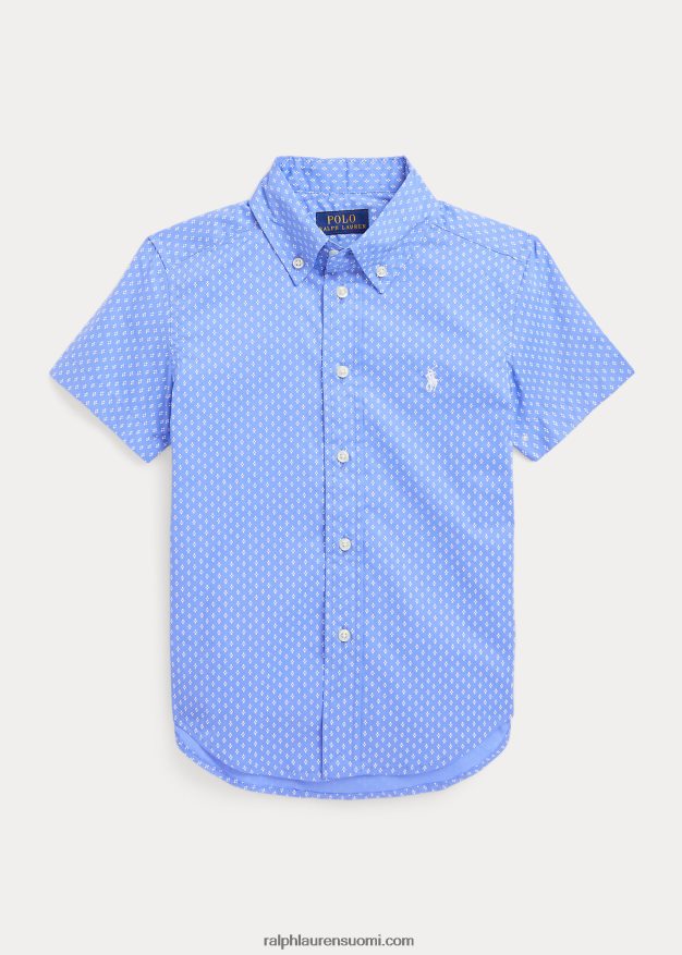 Ralph Lauren lapset geometrinen popliini lyhythihainen paita 0Z24ZR6523