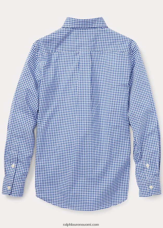 Ralph Lauren lapset gingham-puuvillapopliinipaita 0Z24ZR6305 sininen multi