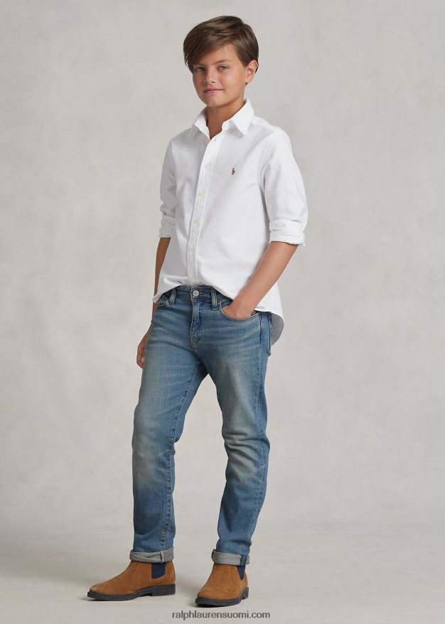 Ralph Lauren lapset ikoninen oxford-paita 0Z24ZR6066 valkoinen