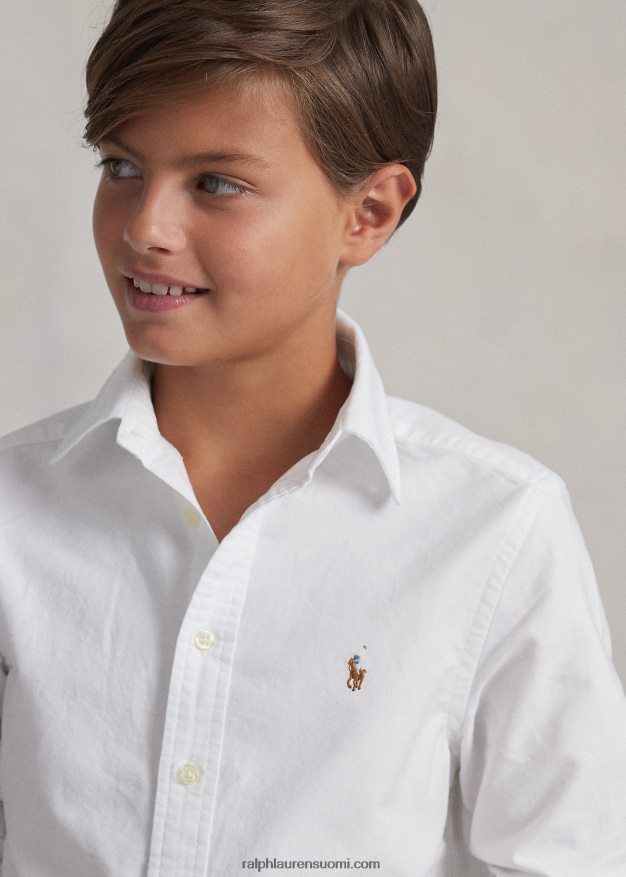 Ralph Lauren lapset ikoninen oxford-paita 0Z24ZR6066 valkoinen