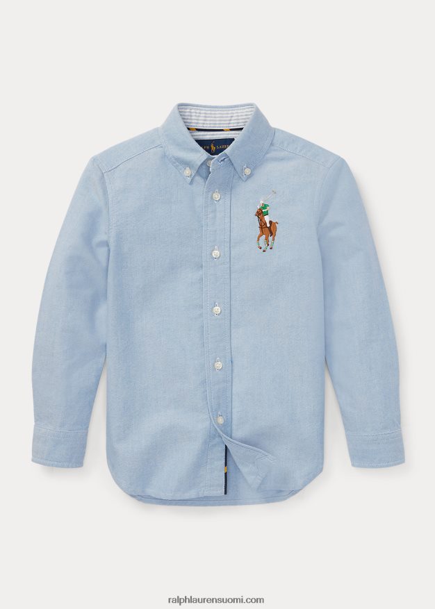 Ralph Lauren lapset iso poni puuvillainen oxford-paita 0Z24ZR5939 sininen
