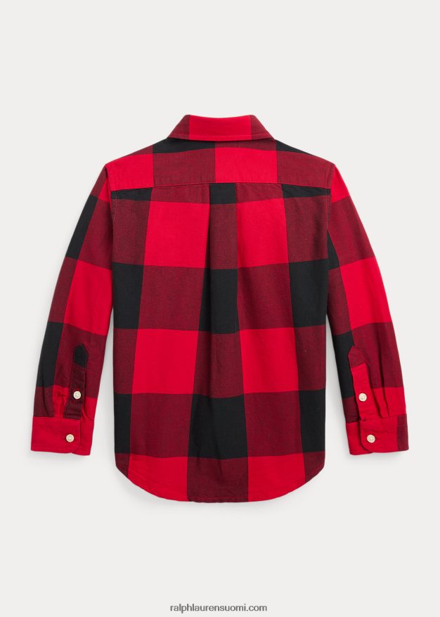Ralph Lauren lapset kuun uudenvuoden puuvillainen oxford-paita 0Z24ZR6440 punamusta