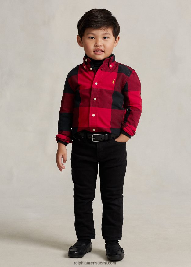 Ralph Lauren lapset kuun uudenvuoden puuvillainen oxford-paita 0Z24ZR6440 punamusta